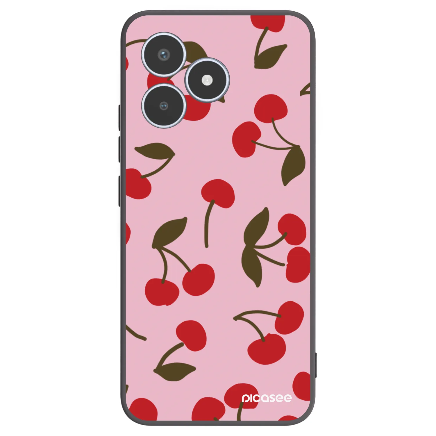 Picasee silikonski črni ovitek za Realme C53 - Cherry