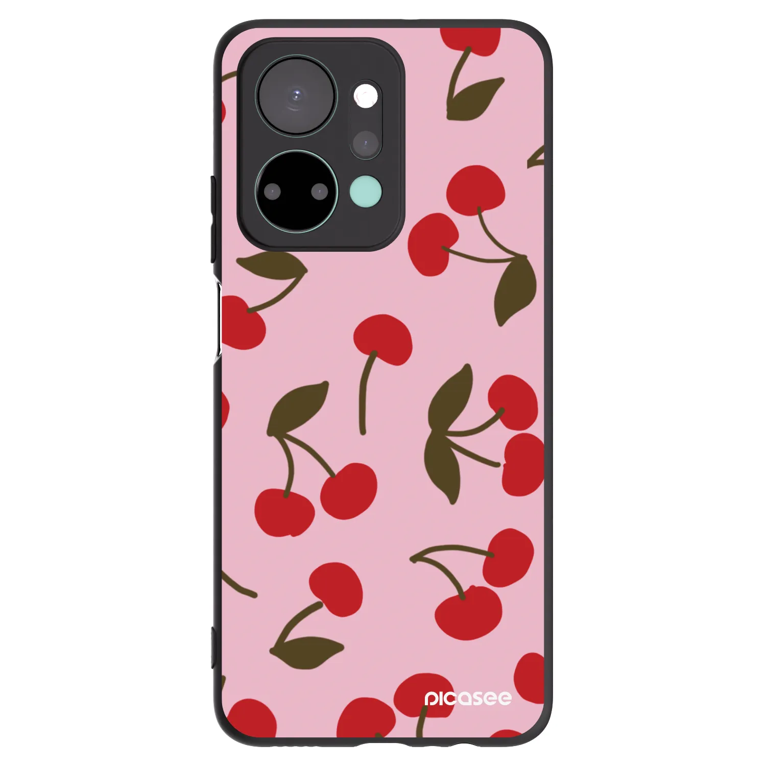 Picasee silikonski črni ovitek za Honor X7a - Cherry