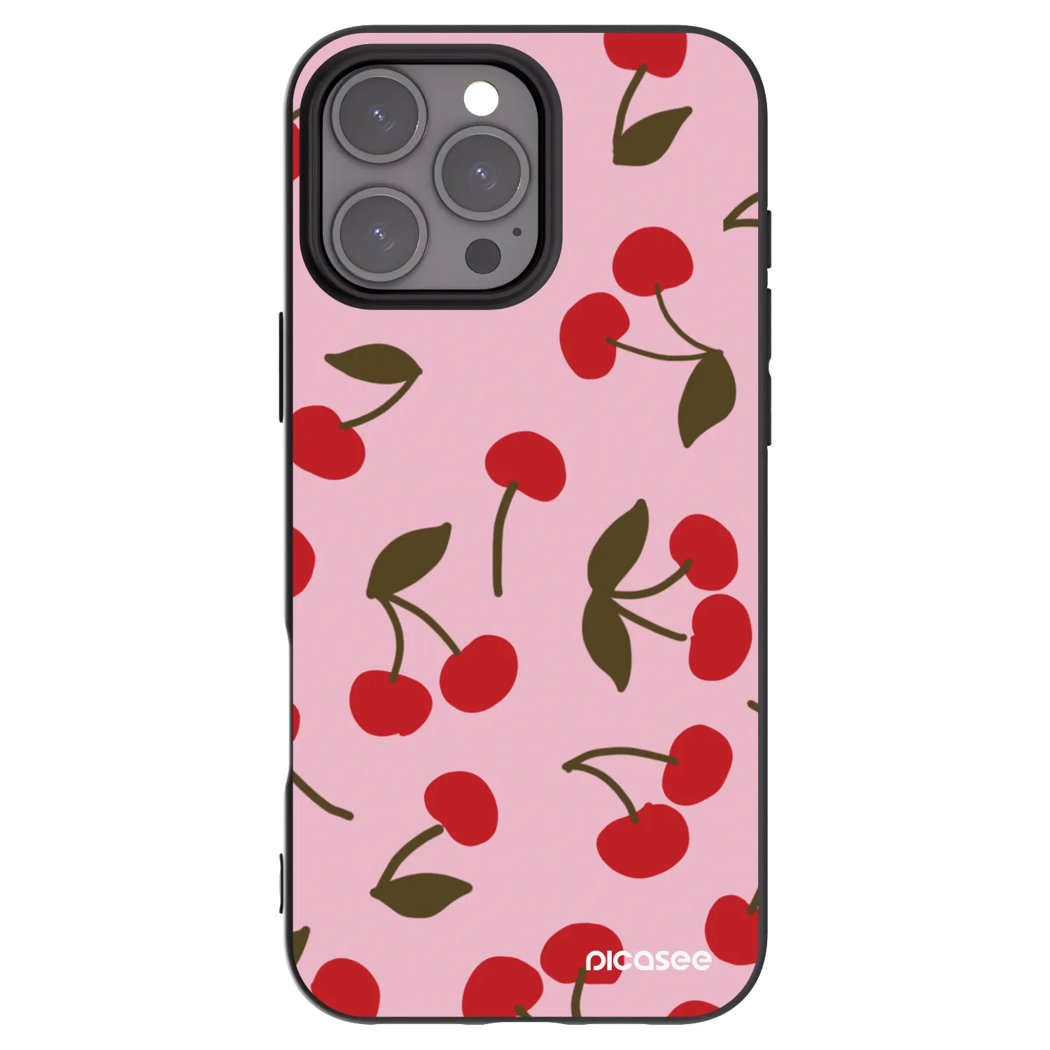 Picasee silikonski črni ovitek za Apple iPhone 16 Pro Max - Cherry