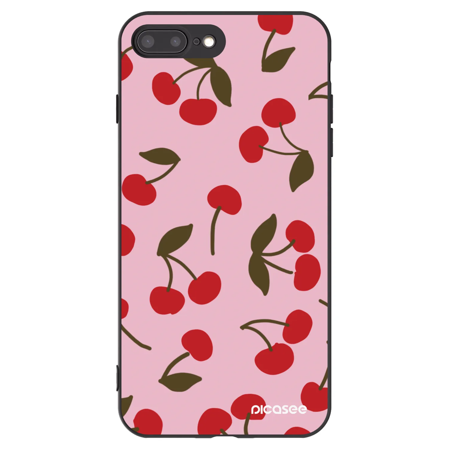 Picasee silikonski črni ovitek za Apple iPhone 7 Plus - Cherry