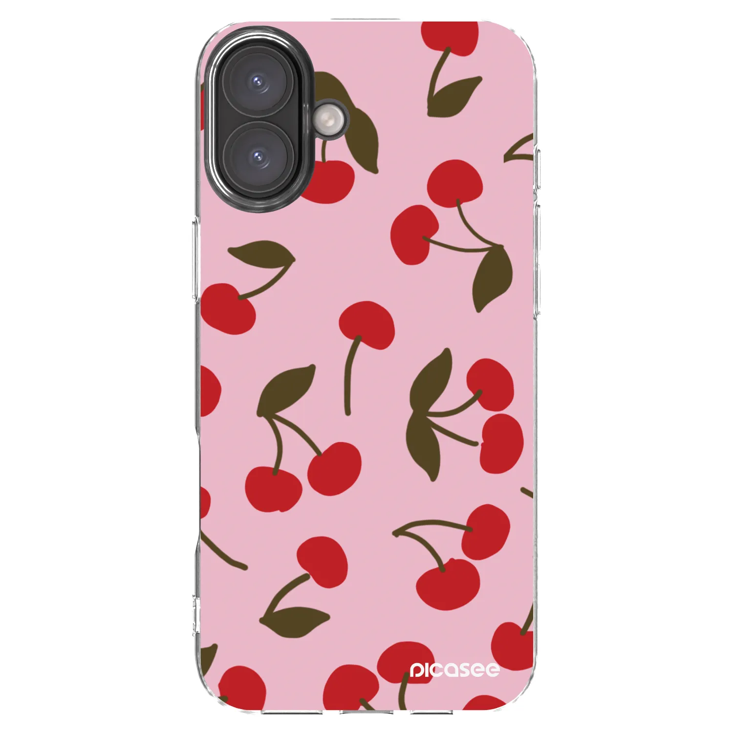 Picasee silikonski prozorni ovitek za Apple iPhone 16 Plus - Cherry