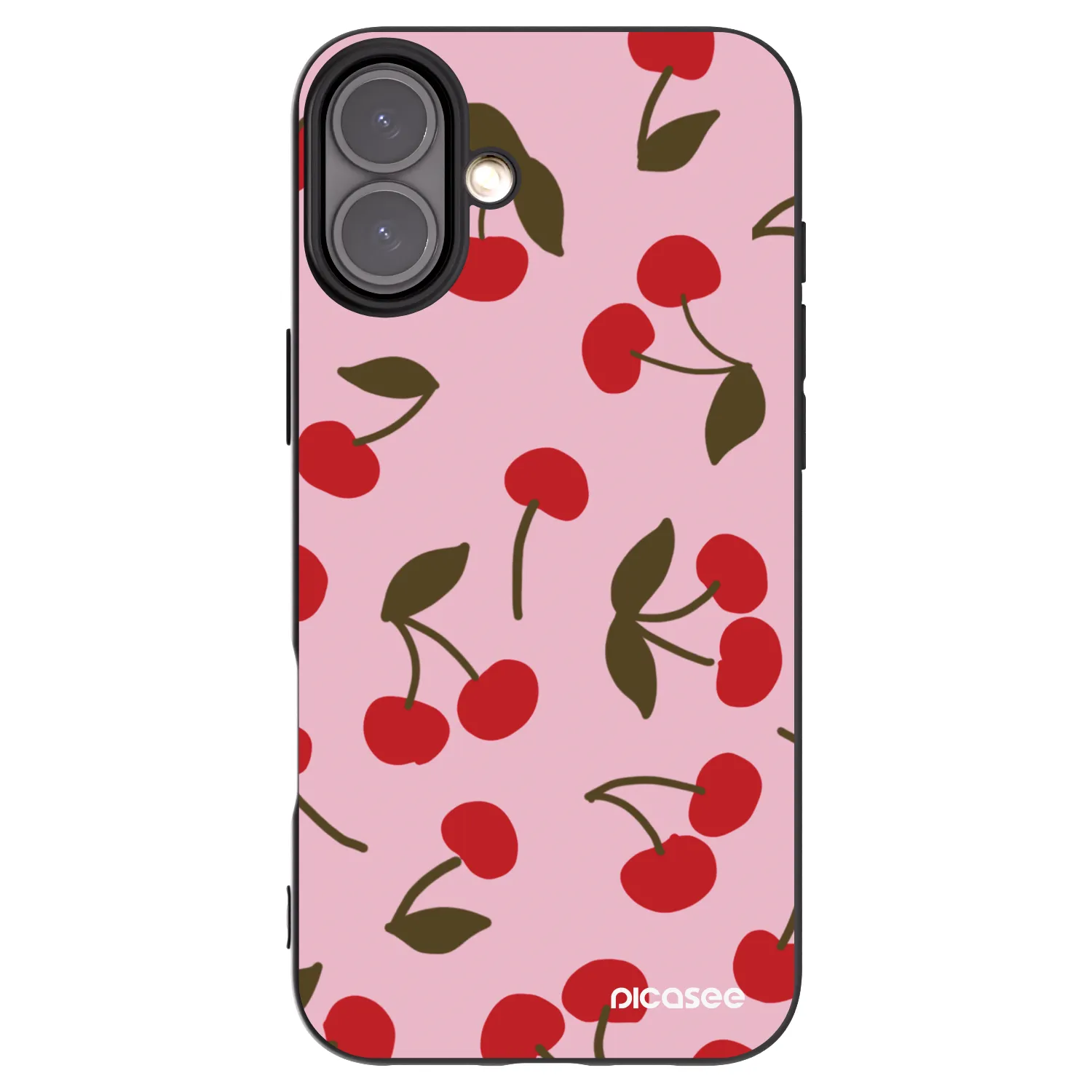 Picasee silikonski črni ovitek za Apple iPhone 16 Plus - Cherry