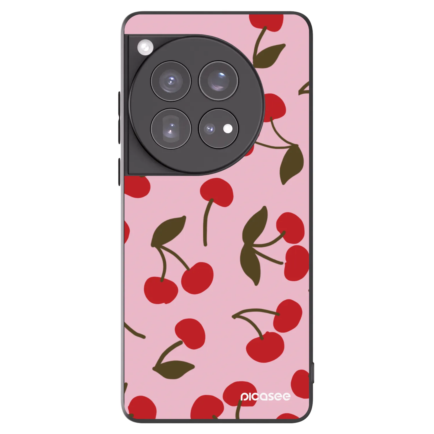 Picasee silikonski črni ovitek za OnePlus 12 5G - Cherry