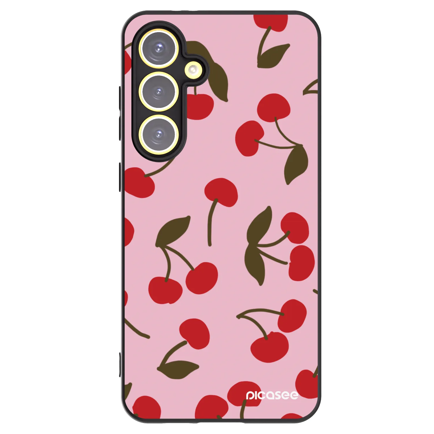 Picasee silikonski črni ovitek za Samsung Galaxy S24 FE S721B - Cherry