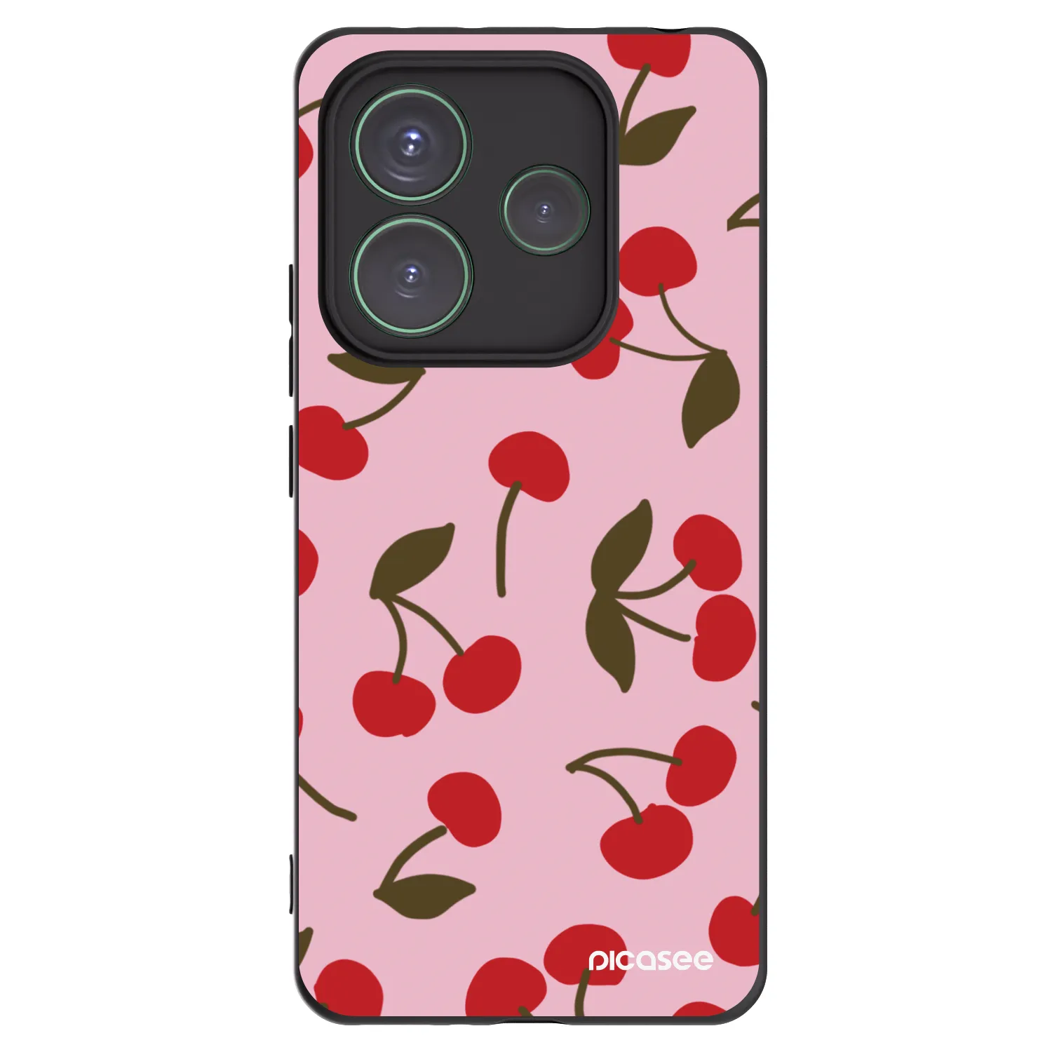 Picasee silikonski črni ovitek za Xiaomi Redmi Note 14 5G - Cherry