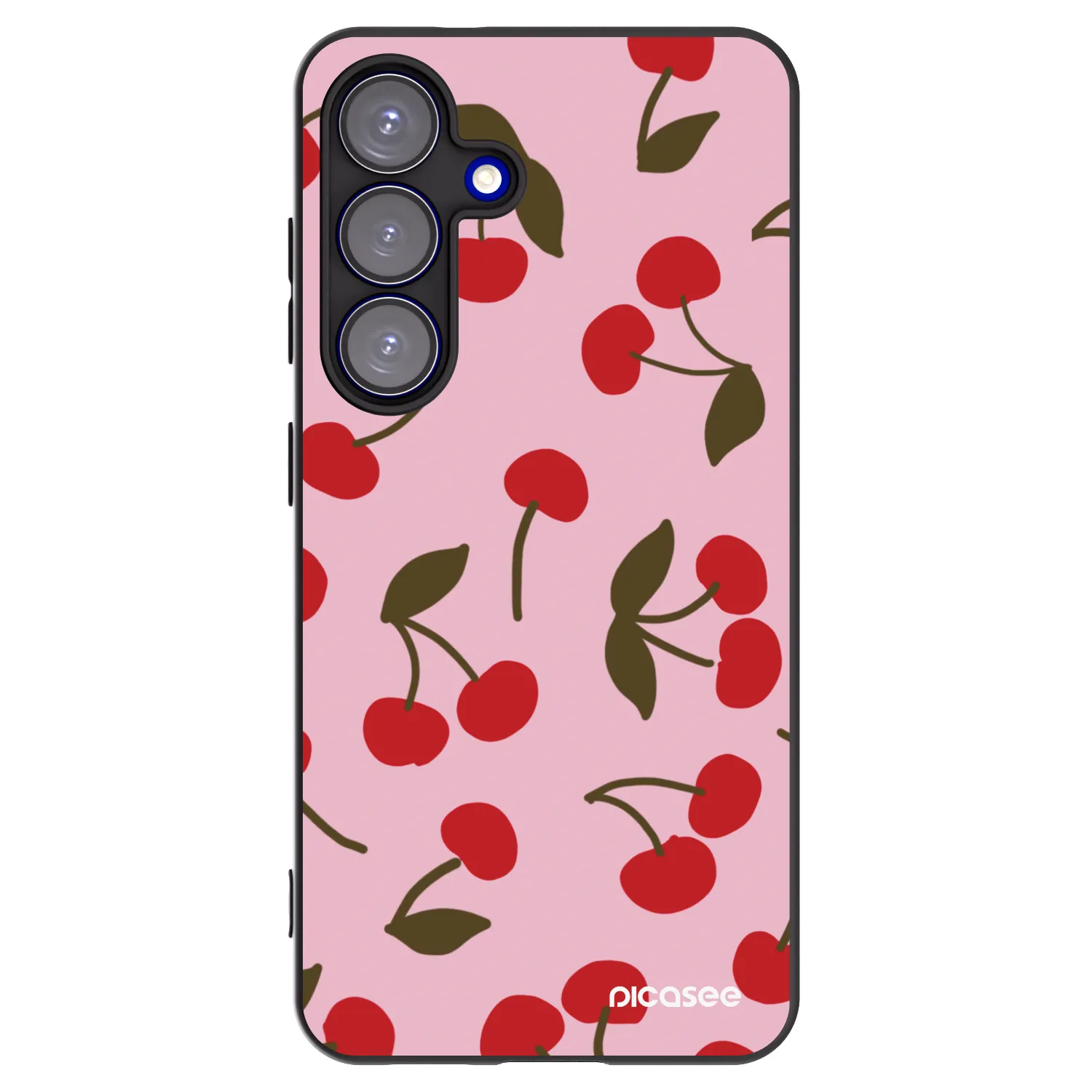 Picasee silikonski črni ovitek za Samsung Galaxy S25 5G - Cherry