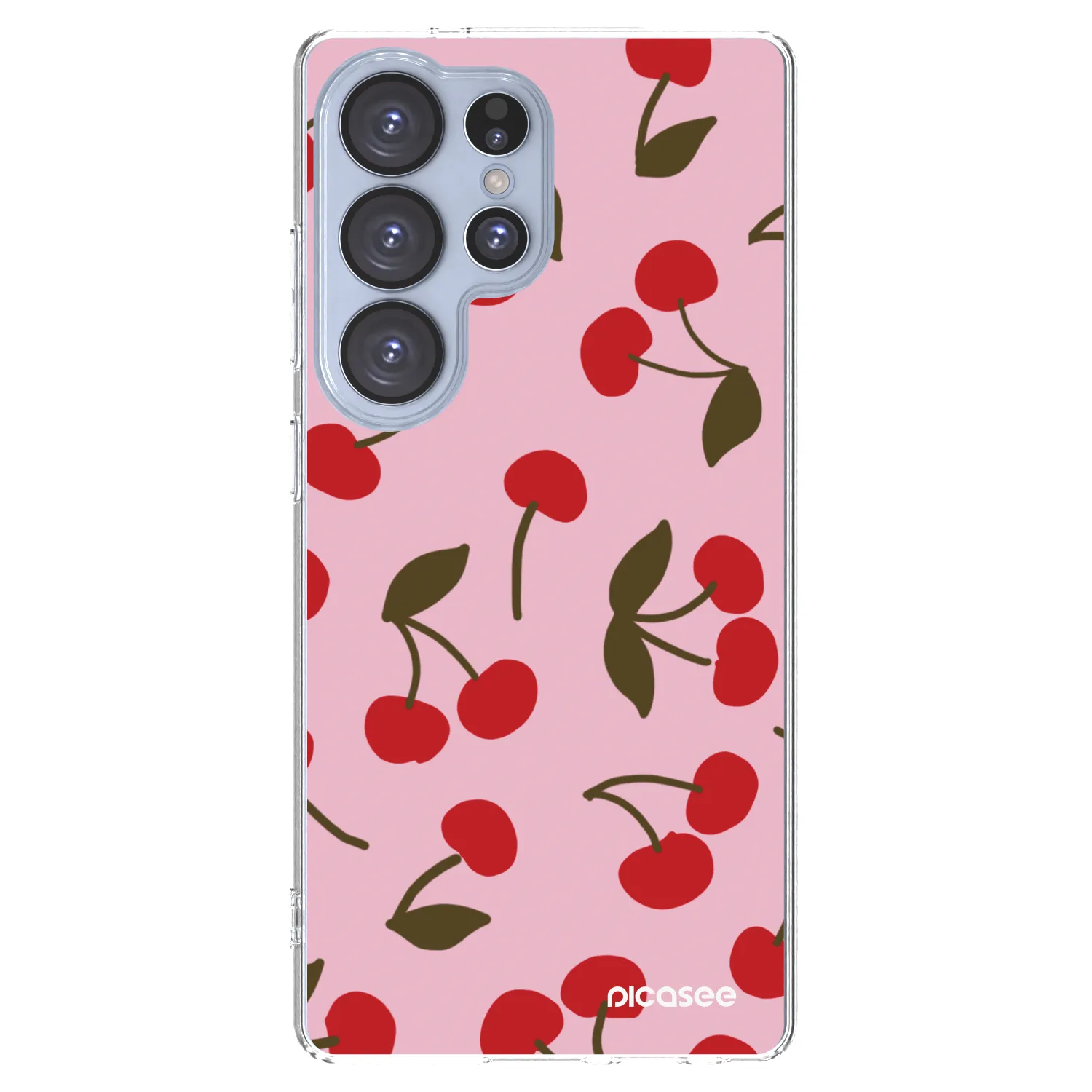 Picasee silikonski prozorni ovitek za Samsung Galaxy S25 Ultra 5G - Cherry