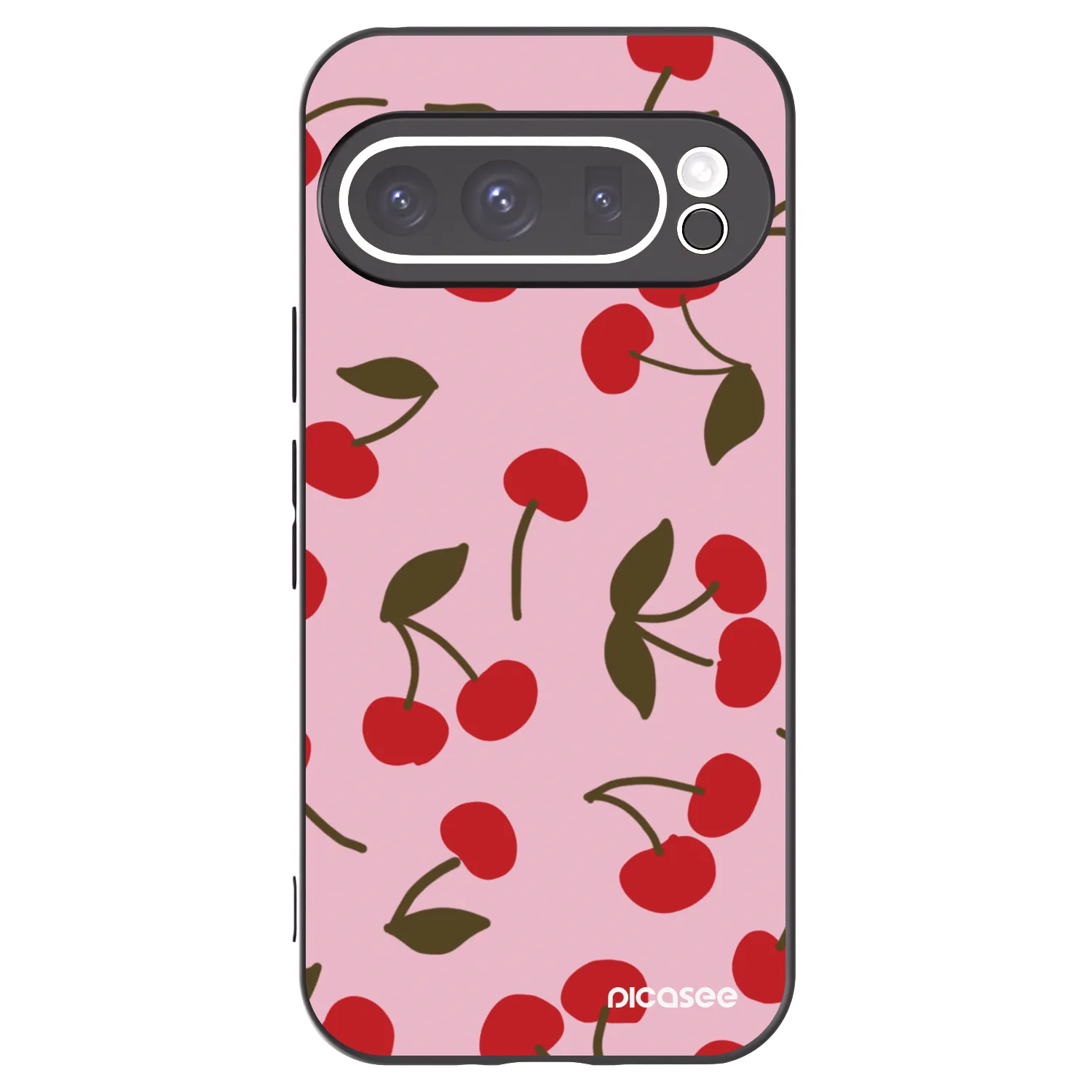 Picasee silikonski črni ovitek za Google Pixel 9 Pro - Cherry