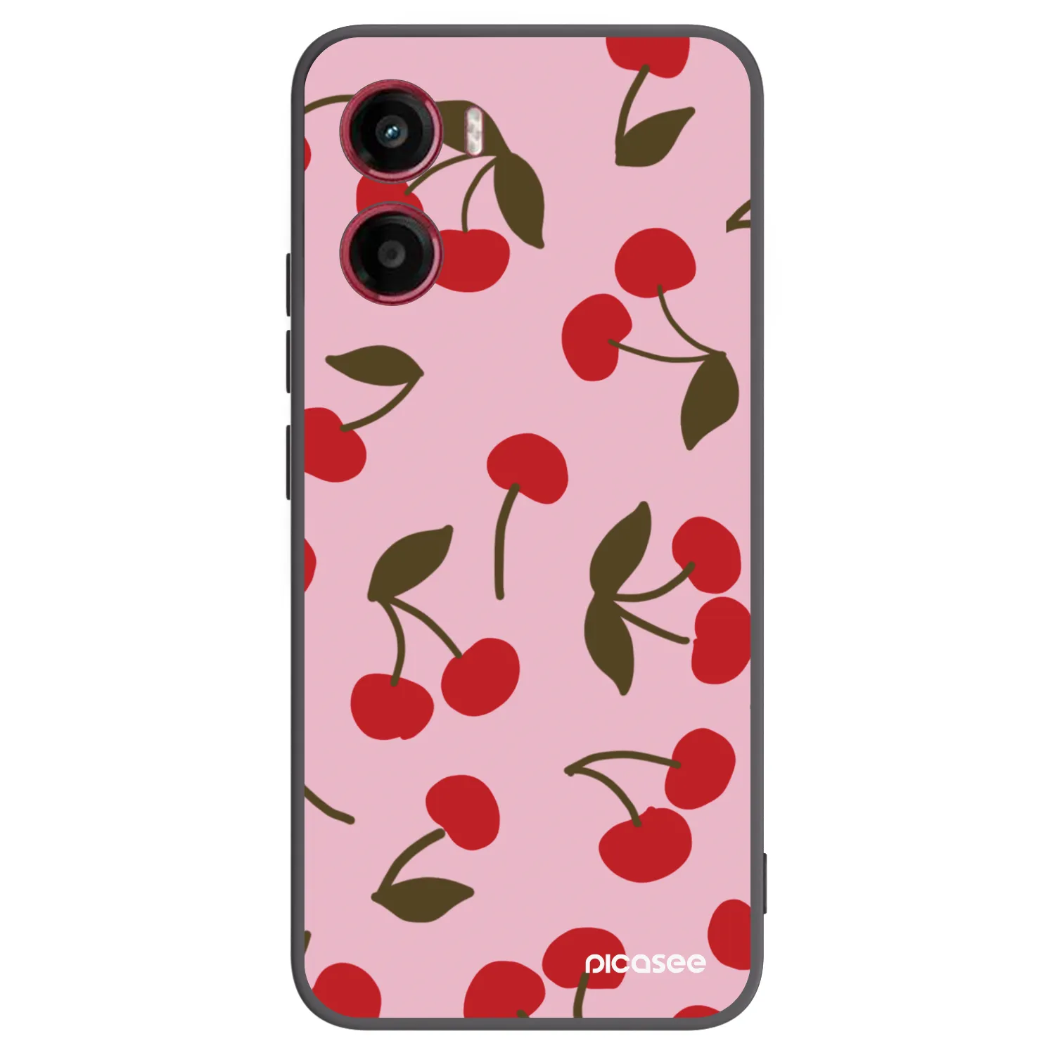 Picasee silikonski črni ovitek za Motorola Moto G05 - Cherry