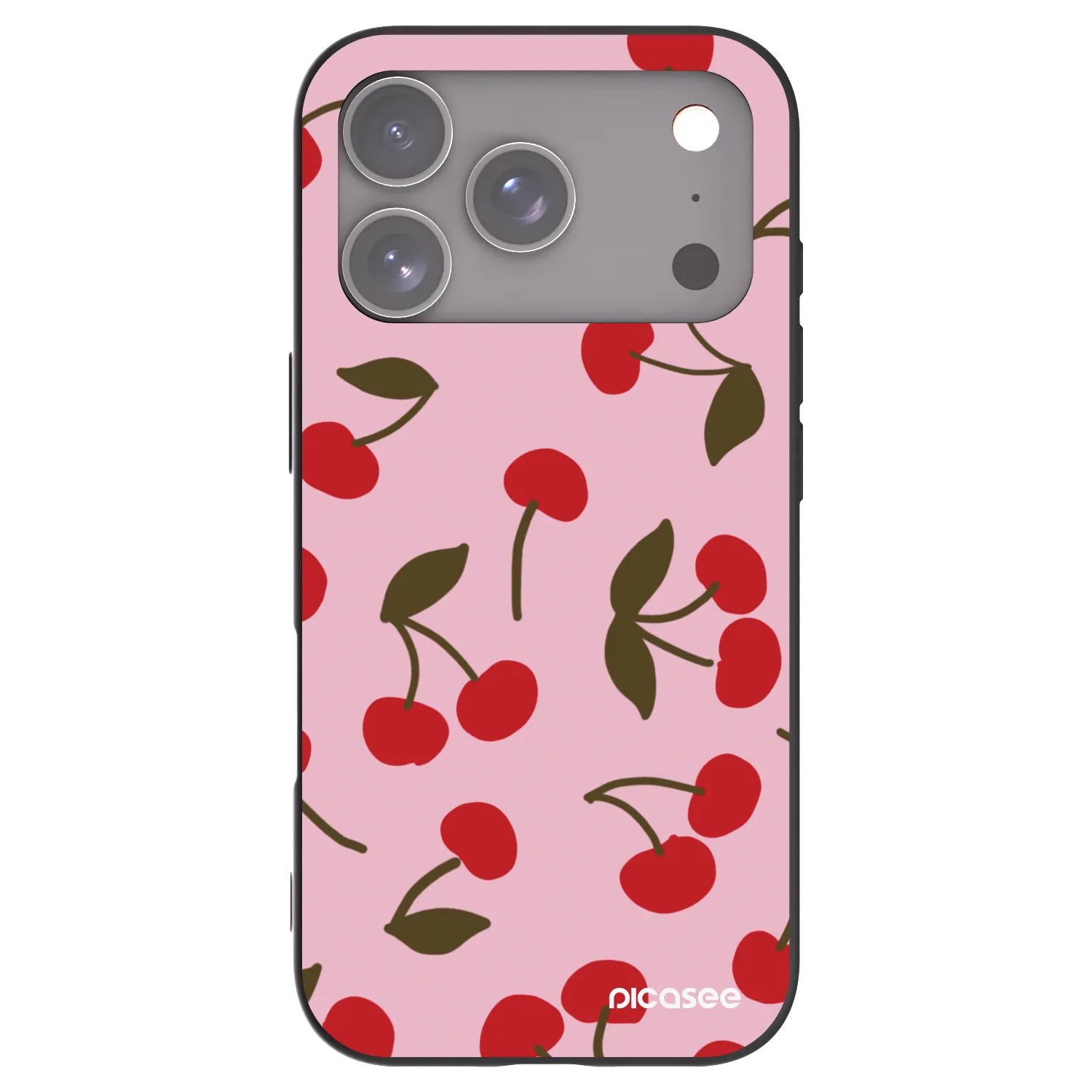 Picasee silikonski črni ovitek za Apple iPhone 17 Pro - Cherry