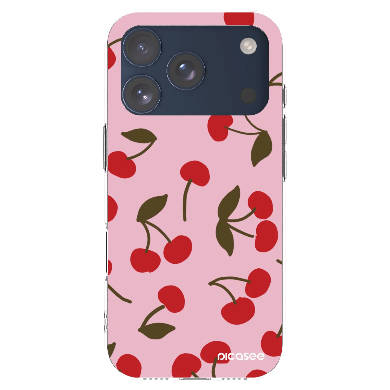 Picasee silikonski prozorni ovitek za Apple iPhone 17 Pro - Cherry