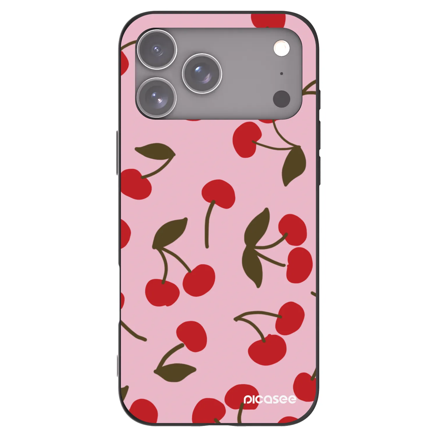 Picasee silikonski črni ovitek za Apple iPhone 17 Pro Max - Cherry