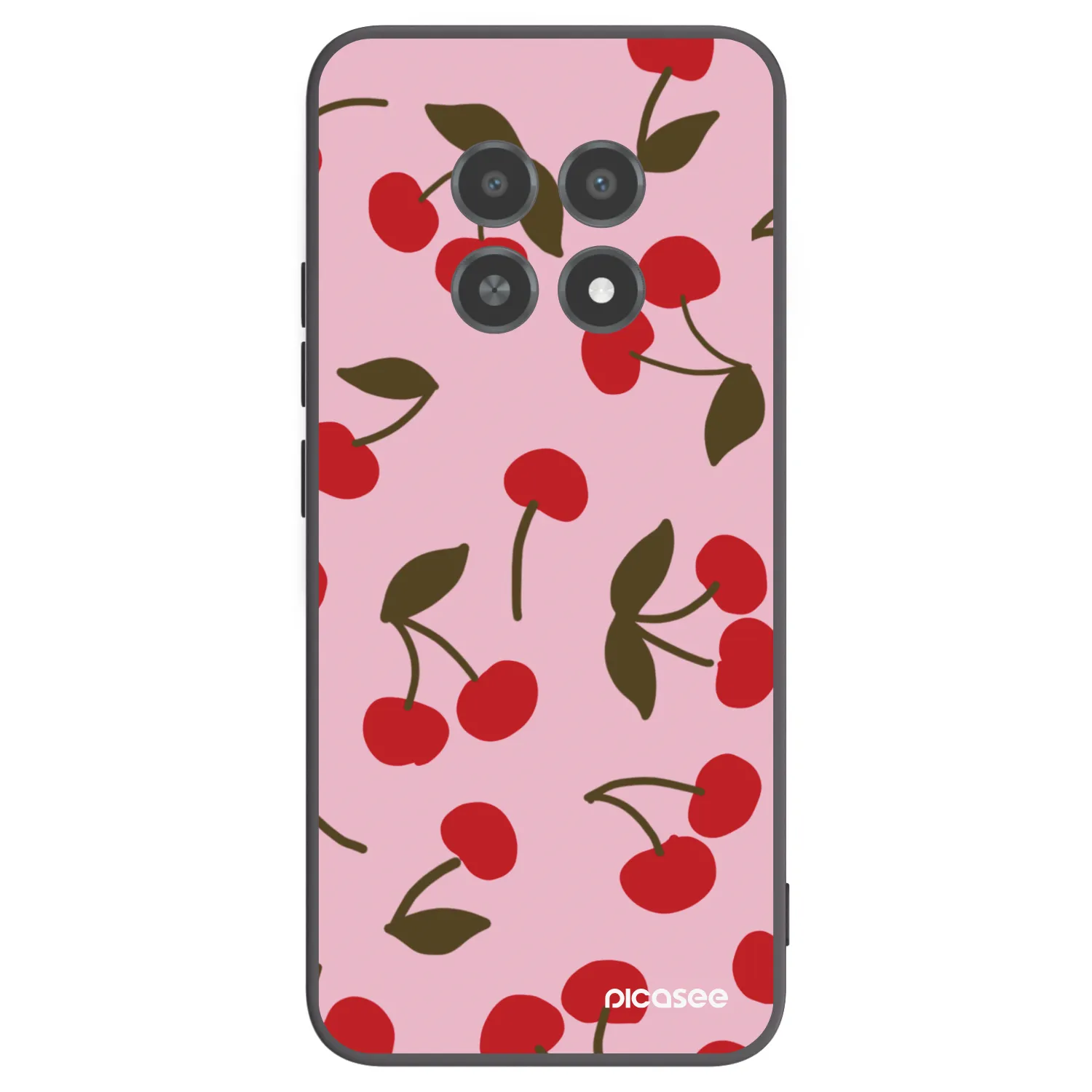 Picasee silikonski črni ovitek za Realme 12X - Cherry