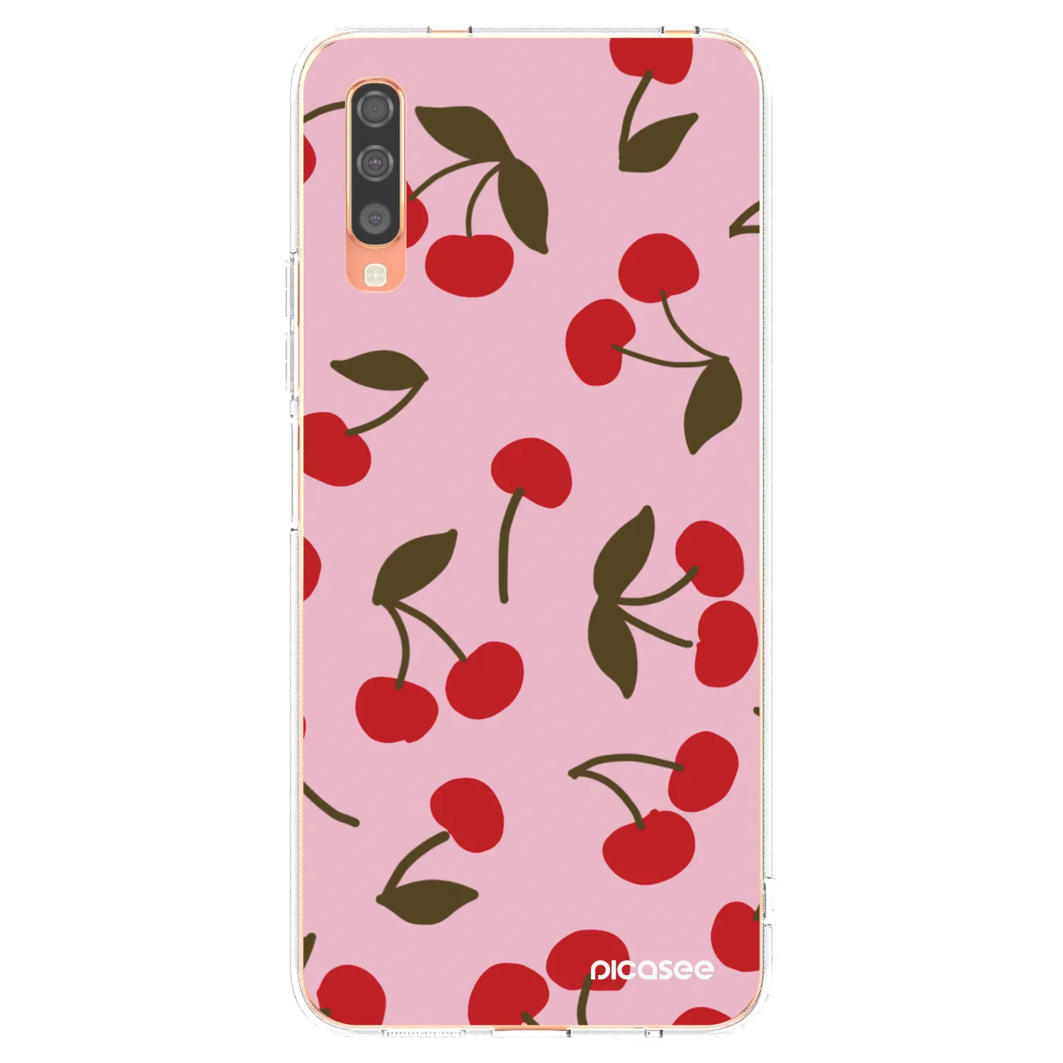 Picasee silikonski prozorni ovitek za Samsung Galaxy A70 A705F - Cherry