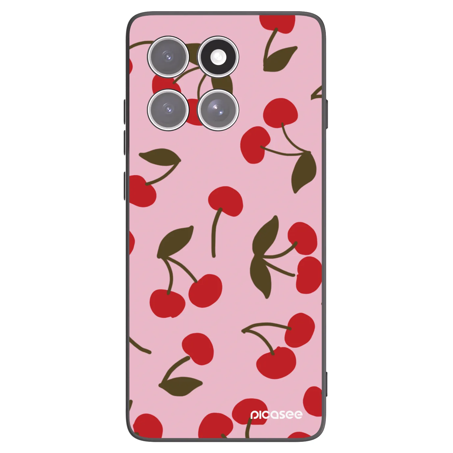 Picasee silikonski črni ovitek za Motorola Edge 60 Pro - Cherry