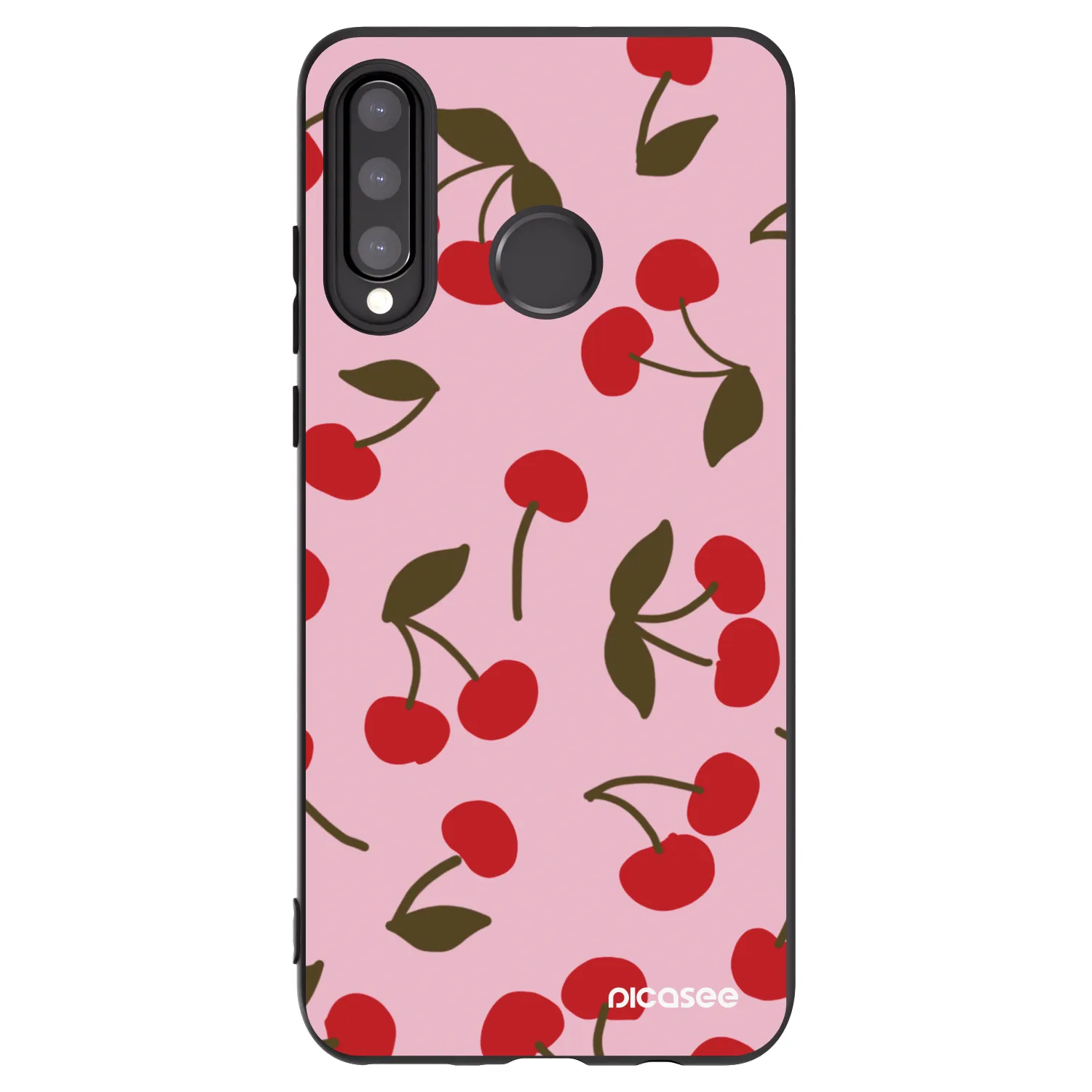 Picasee silikonski črni ovitek za Huawei P30 Lite - Cherry