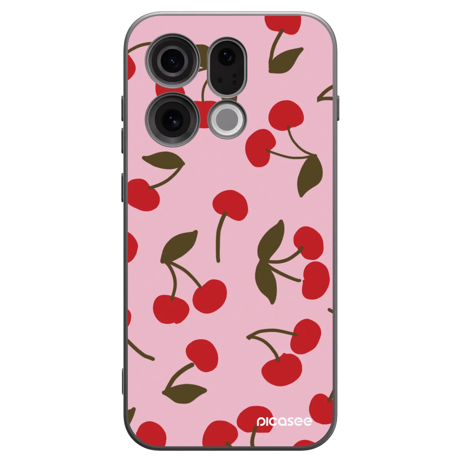 Picasee silikonski črni ovitek za OPPO Find X9 - Cherry