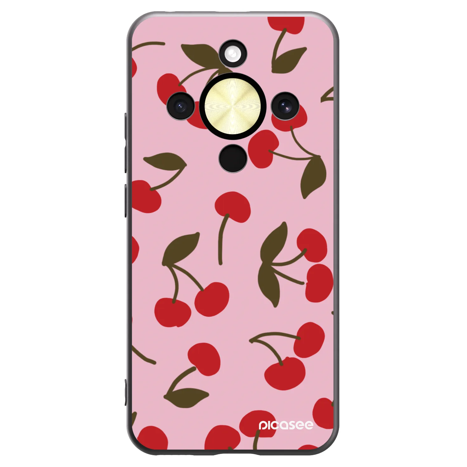 Picasee silikonski črni ovitek za Honor Magic8 Lite 5G - Cherry