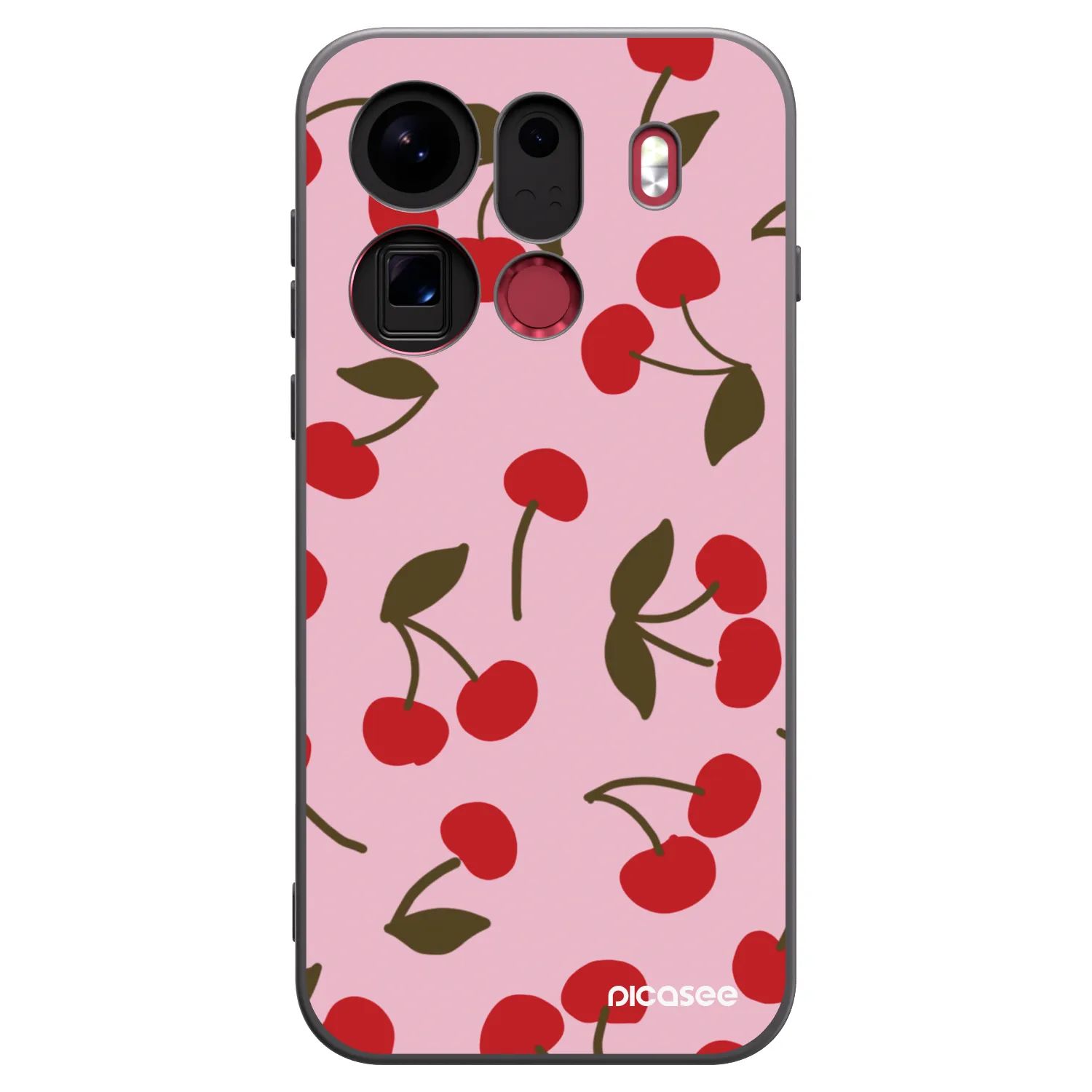 Picasee silikonski črni ovitek za OPPO Find X9 Pro - Cherry