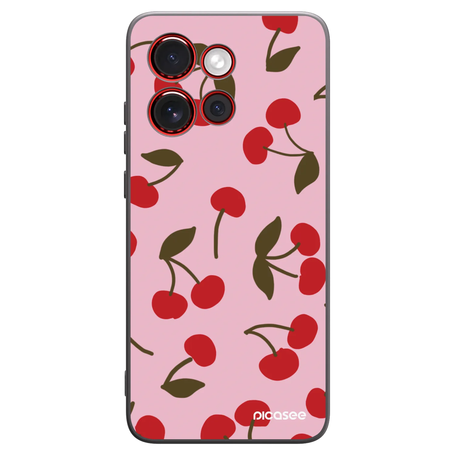 Picasee silikonski črni ovitek za Motorola Edge 60 Neo 5G - Cherry