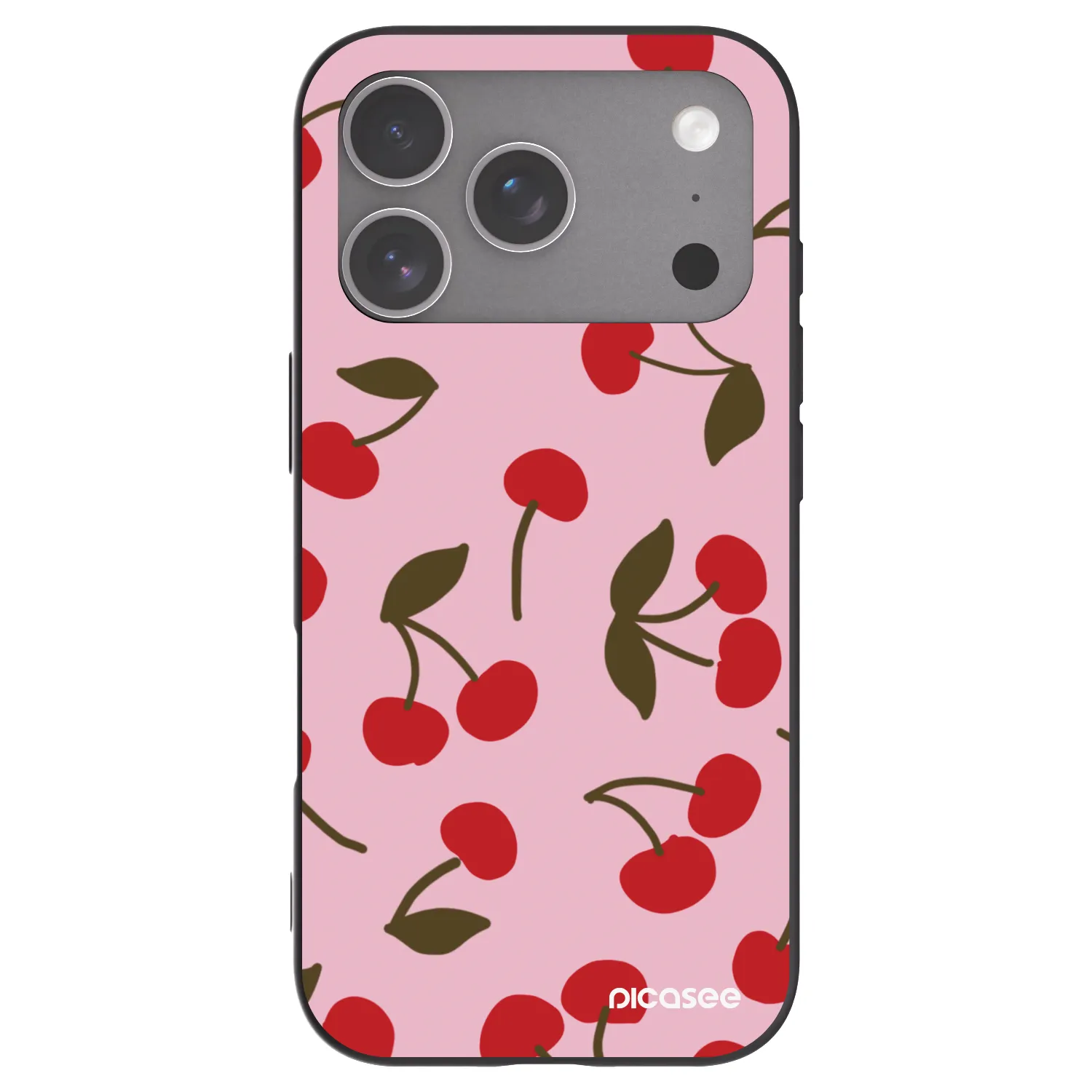 Picasee silikonski črni ovitek za Apple iPhone 18 Pro - Cherry