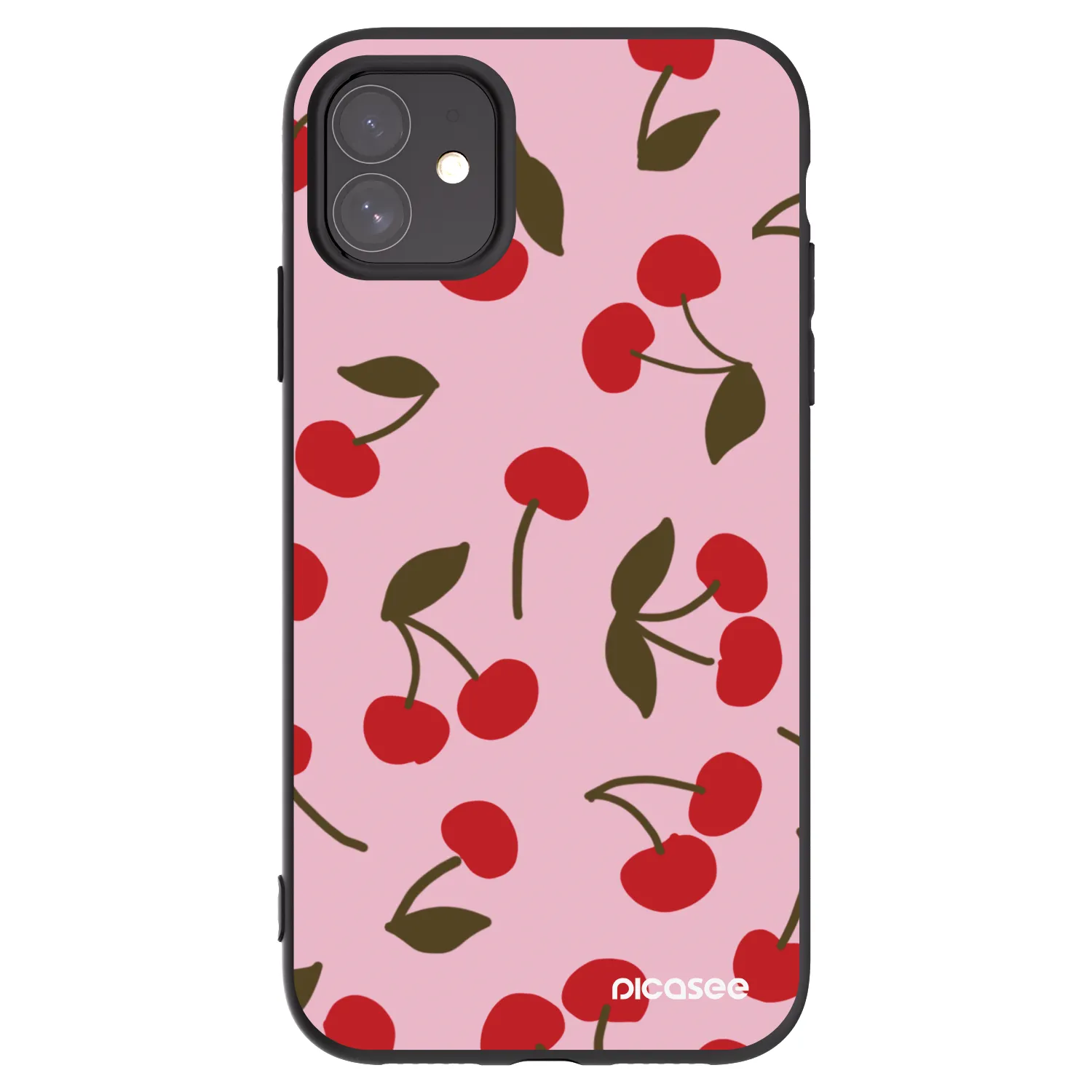 Picasee silikonski črni ovitek za Apple iPhone 11 - Cherry