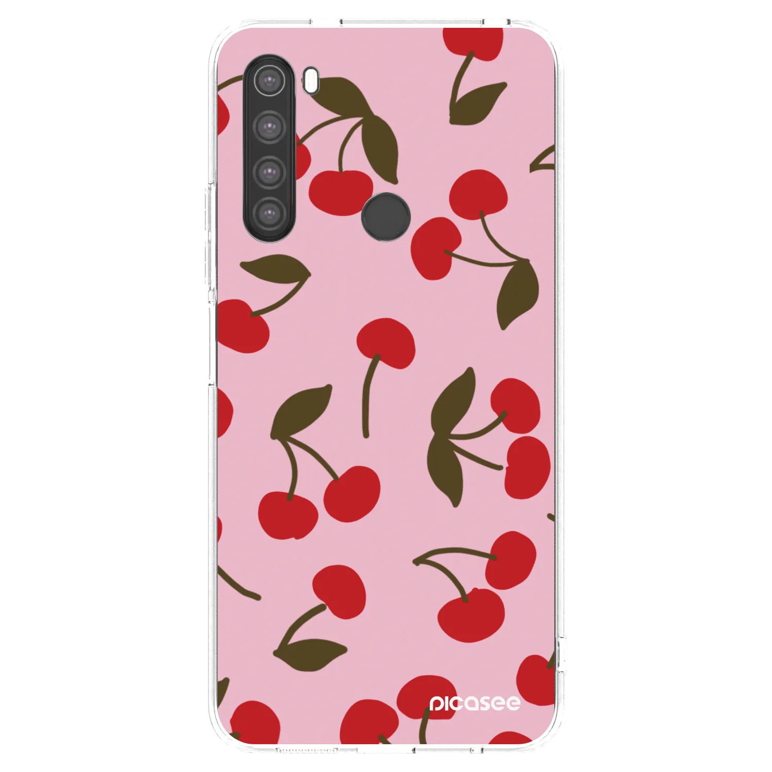 Picasee silikonski prozorni ovitek za Xiaomi Redmi Note 8 - Cherry
