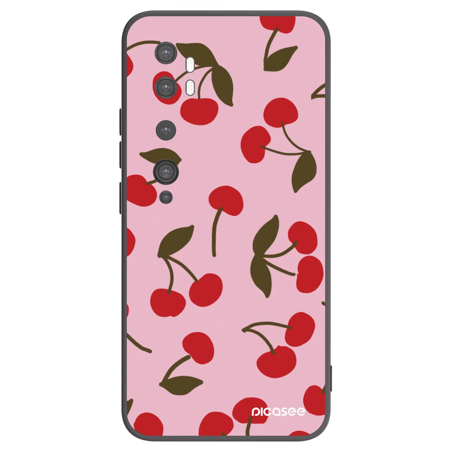 Picasee silikonski črni ovitek za Xiaomi Mi Note 10 (Pro) - Cherry