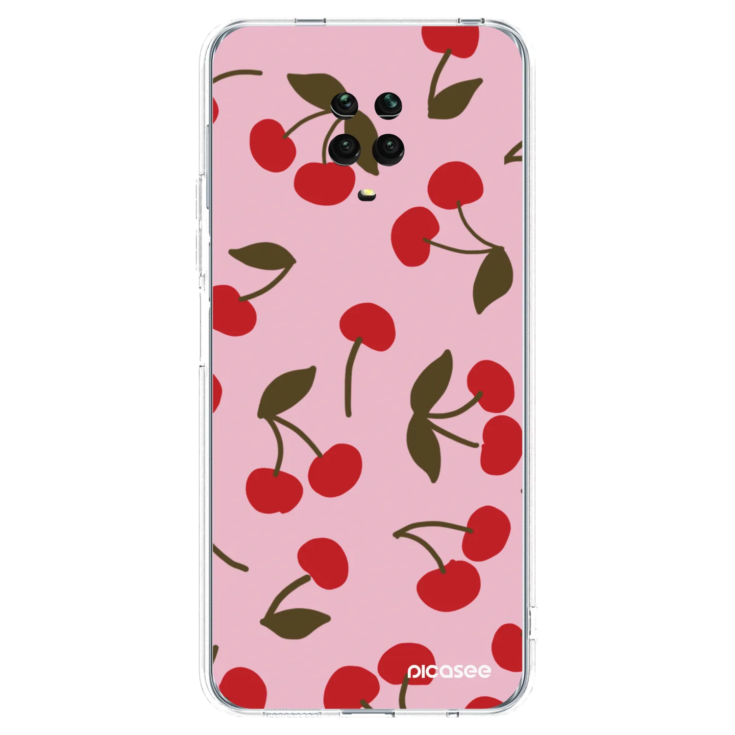 Picasee silikonski prozorni ovitek za Xiaomi Redmi Note 9 Pro - Cherry