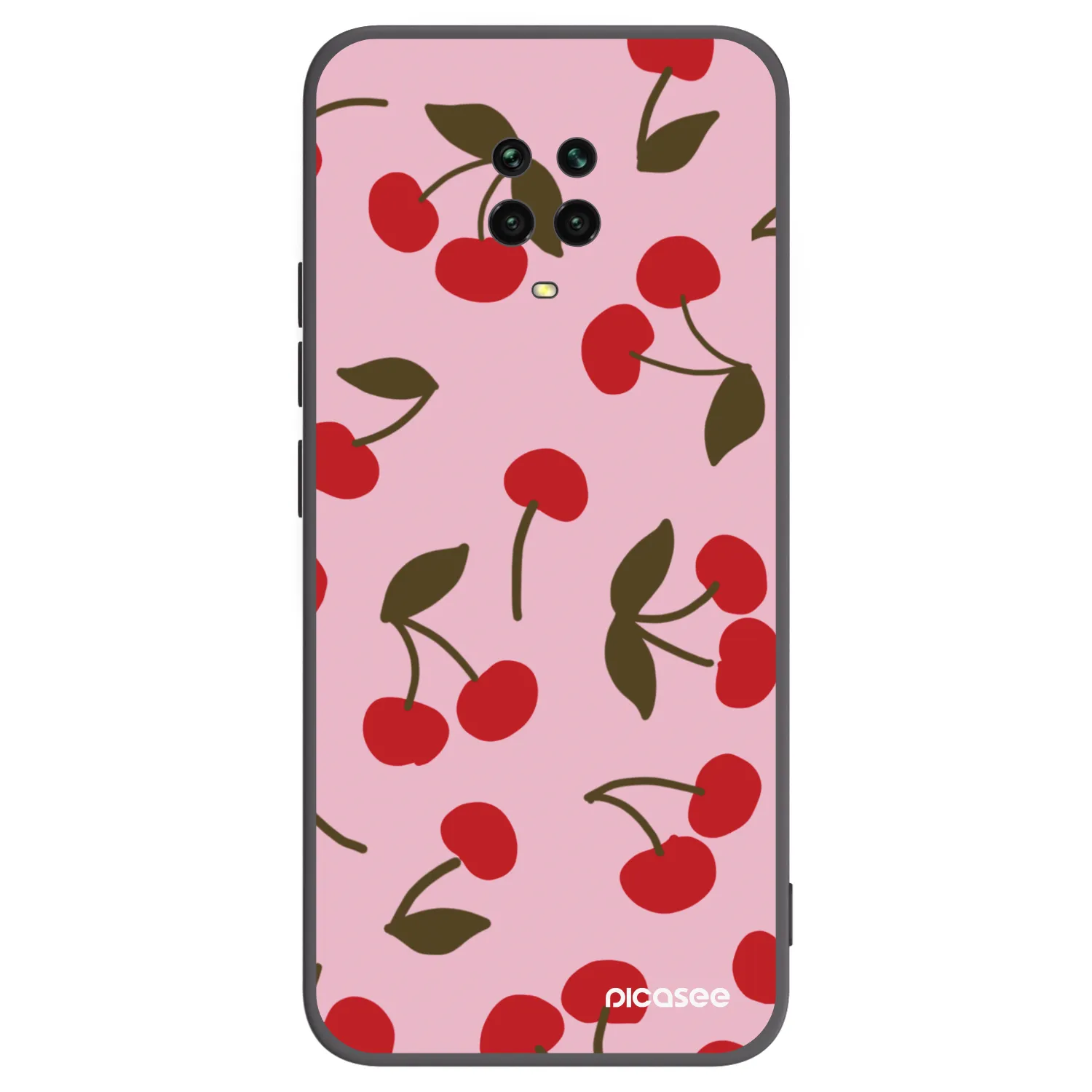 Picasee silikonski črni ovitek za Xiaomi Redmi Note 9 Pro - Cherry