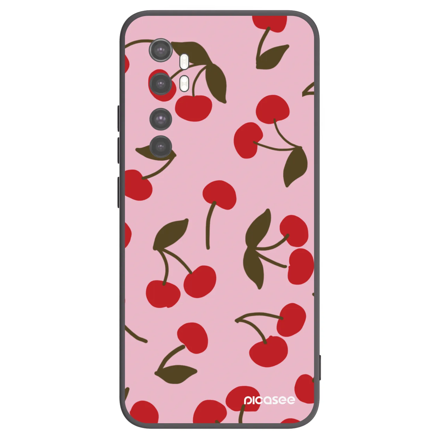 Picasee silikonski črni ovitek za Xiaomi Mi Note 10 Lite - Cherry