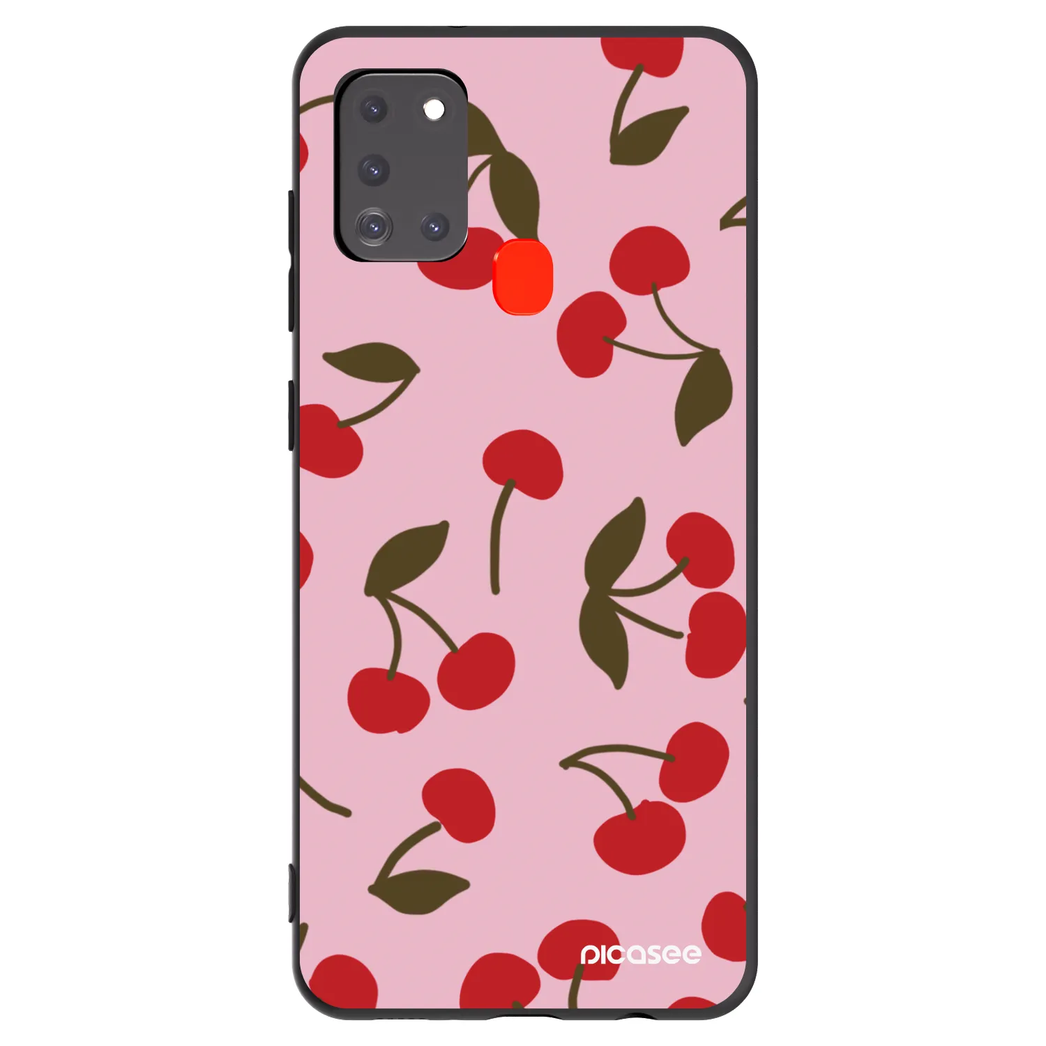 Picasee silikonski črni ovitek za Samsung Galaxy A21s - Cherry