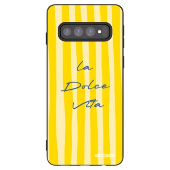 Picasee silikonski črni ovitek za Samsung Galaxy S10 G973 - Ladolcevita
