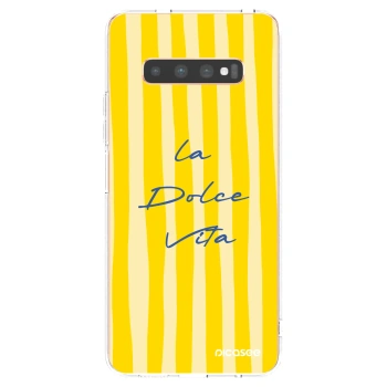 Picasee silikonski prozorni ovitek za Samsung Galaxy S10 Plus G975 - Ladolcevita