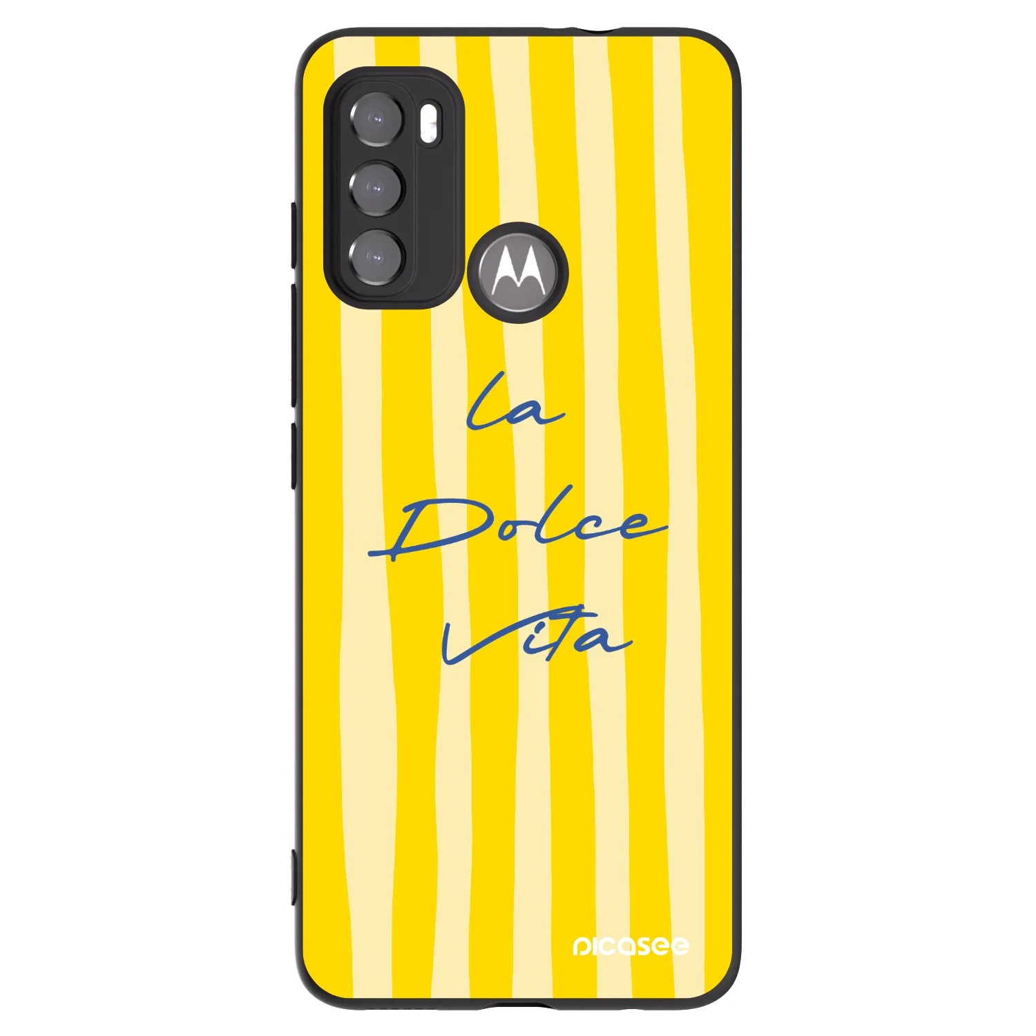 Picasee silikonski črni ovitek za Motorola Moto G60 - Ladolcevita