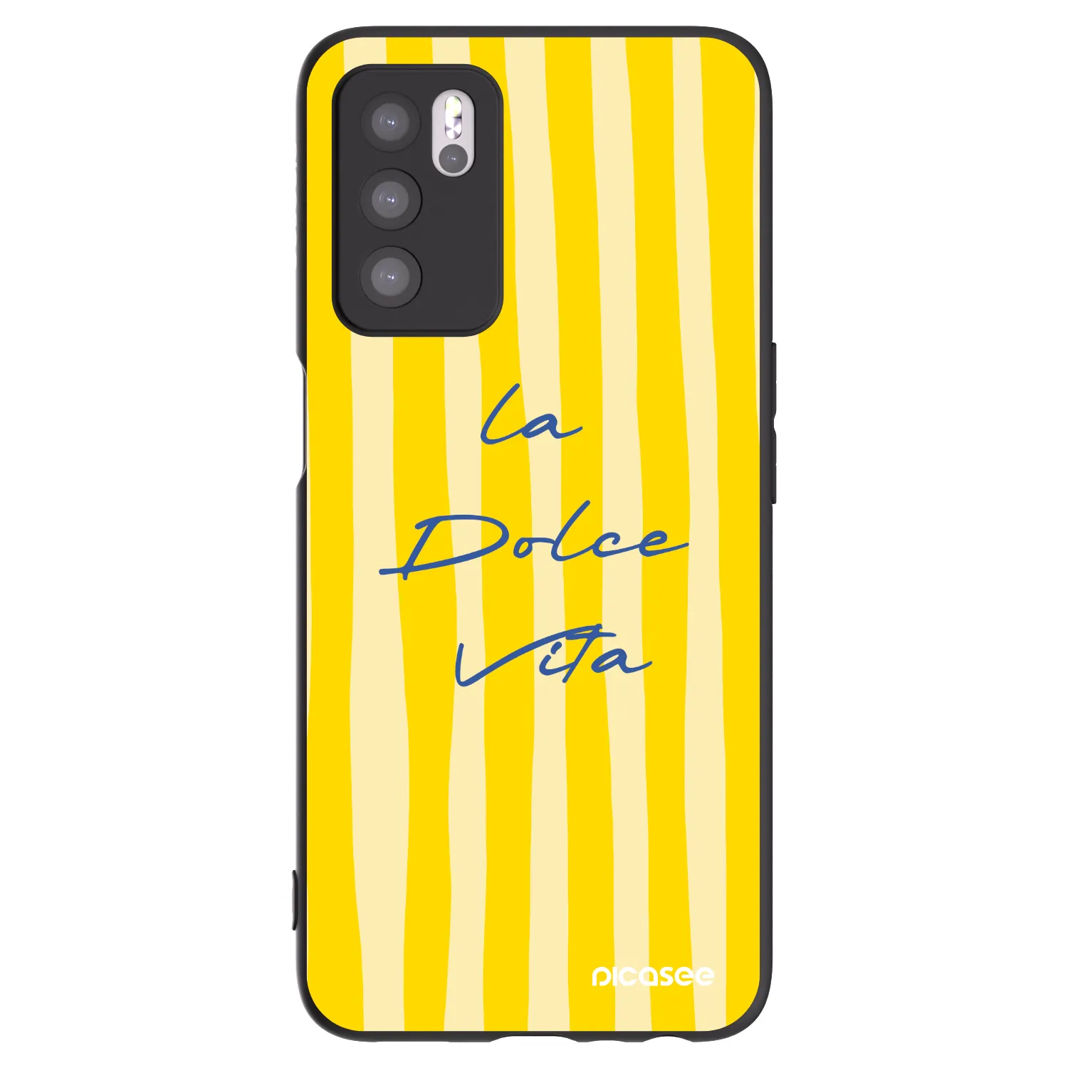 Picasee silikonski črni ovitek za OPPO A16s - Ladolcevita