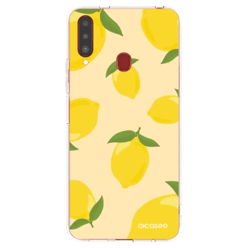 Picasee silikonski prozorni ovitek za Samsung Galaxy A20s - Limoncella