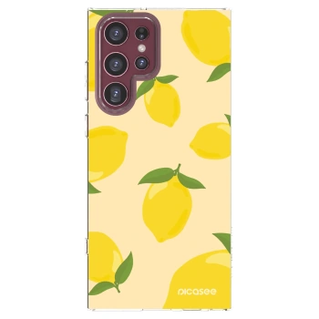Picasee silikonski prozorni ovitek za Samsung Galaxy S22 Ultra 5G - Limoncella