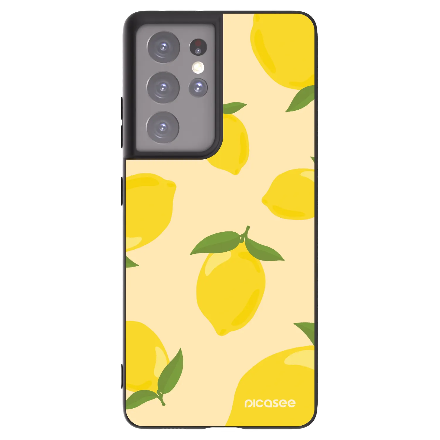 Picasee silikonski črni ovitek za Samsung Galaxy S21 Ultra 5G G998B - Limoncella