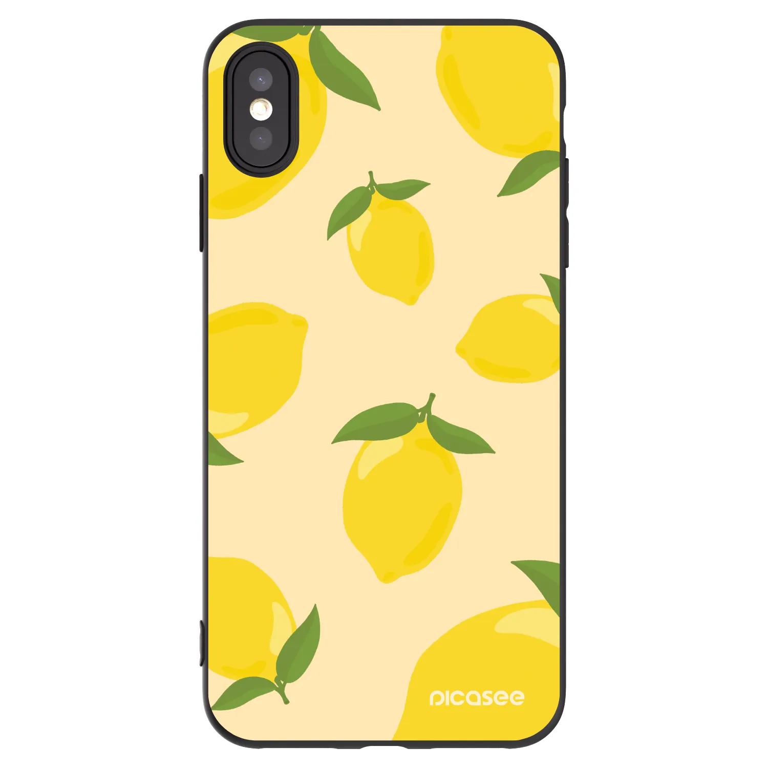 Picasee silikonski črni ovitek za Apple iPhone XS Max - Limoncella