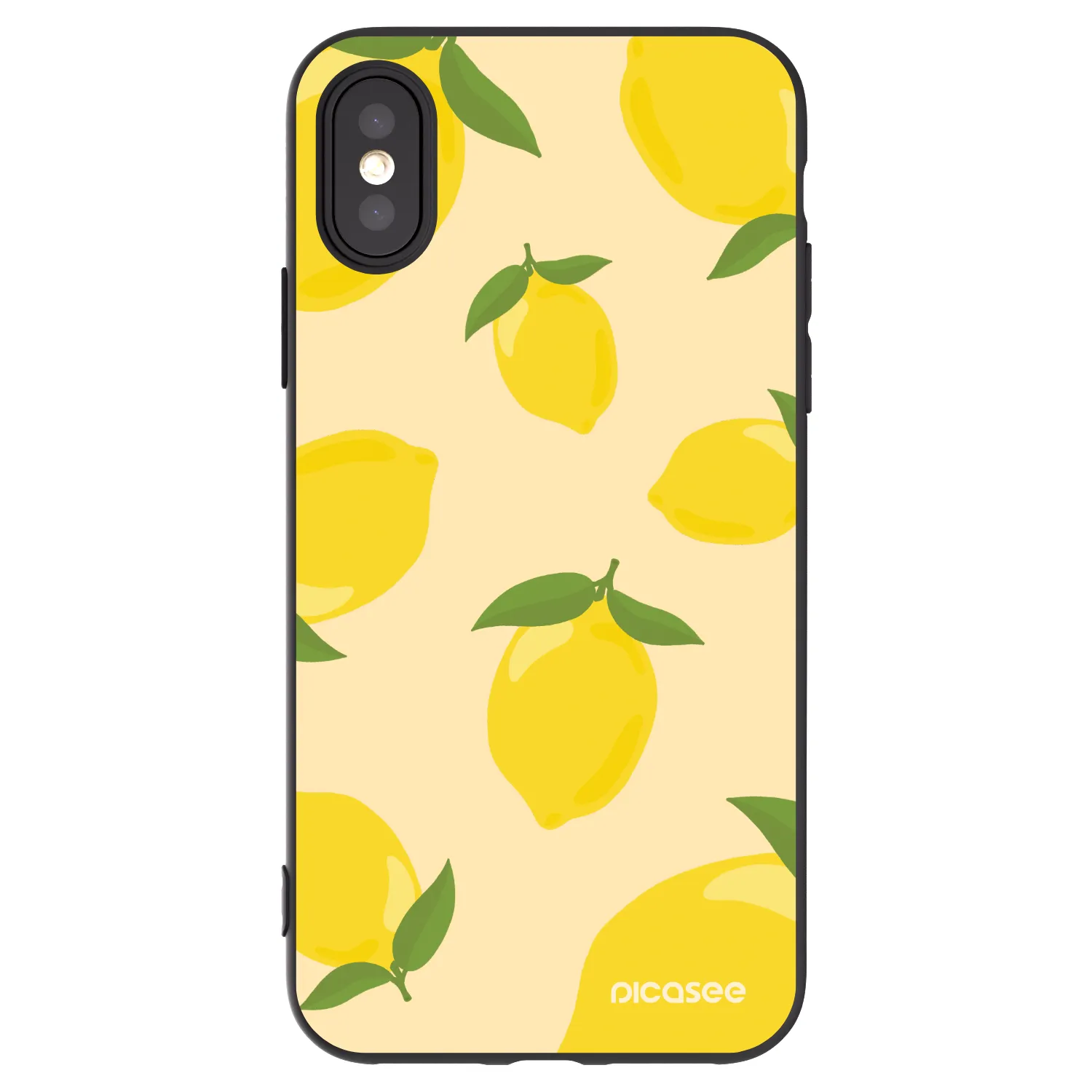 Picasee silikonski črni ovitek za Apple iPhone X/XS - Limoncella