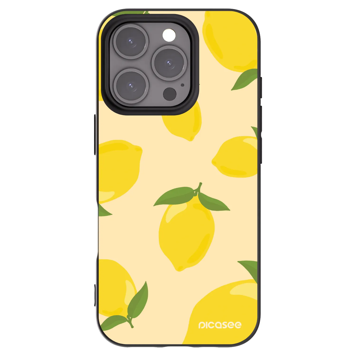 Picasee silikonski črni ovitek za Apple iPhone 16 Pro - Limoncella
