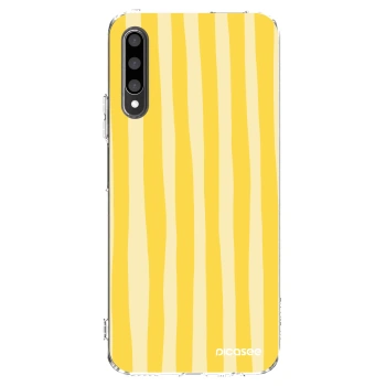 Picasee silikonski prozorni ovitek za Honor 9X Pro - Lines lemon