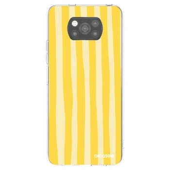 Picasee silikonski črni ovitek za Xiaomi Poco X3 - Lines lemon