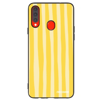 Ovitek za Samsung Galaxy A20s - Lines lemon