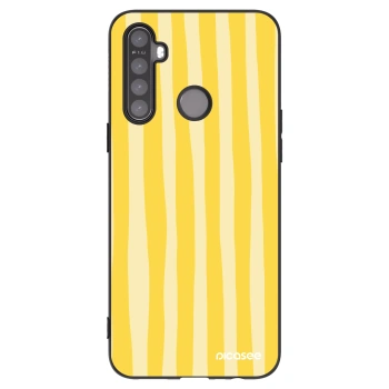 Picasee silikonski črni ovitek za Realme 6i - Lines lemon