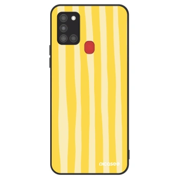Ovitek za Samsung Galaxy A21s - Lines lemon