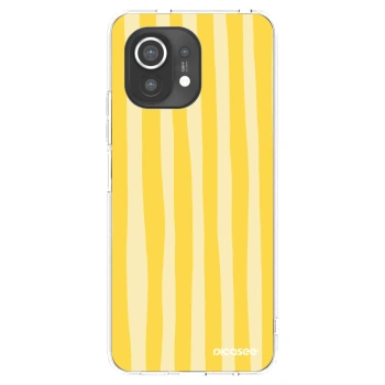 Picasee silikonski prozorni ovitek za Xiaomi Mi 11 - Lines lemon