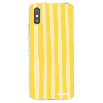 Picasee silikonski prozorni ovitek za Xiaomi Redmi 9AT - Lines lemon