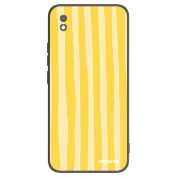 Picasee silikonski črni ovitek za Xiaomi Redmi 9AT - Lines lemon